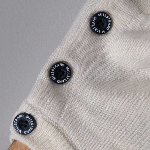 MILLSTRAND Co . Women's Adrie Pullover Sweater in Navy Cream Stripes Size XL - Picture 7 of 9